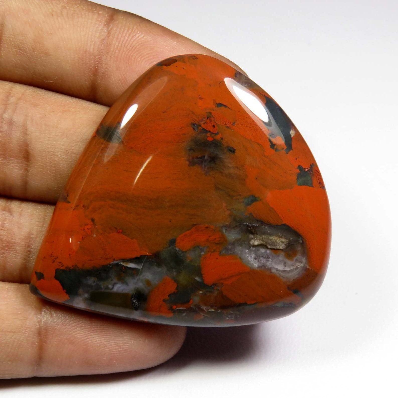 Red Brecciated Jasper. Brecciated Jasper Cabochon. UNIQUE Etsy