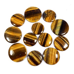 Gele tijgeroog edelsteen. Natuurlijk geel flitsend tijgeroog. Unieke ~ gepolijste tijgeroogcabochon. Groothandel losse tijgeroog voor sieraden.