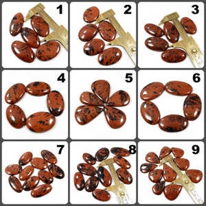 Natural Mahogany Obsidian Gemstone. Elegant~ Mahogany Obsidian Cabochon. Red Mahogany Obsidian. Wholesale Mahogany For jewelry. Variation-3