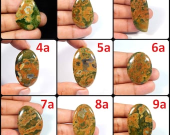 Natural Rainforest Jasper. Rhyolite Jasper Gemstone. Elegant~ Rhyolite Jasper Cabochon. Mix Shape Rhyolite Loose. Variation- B