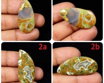 Natural Rhyolite Jasper Gemstone. Awesome~ Green Rainforest Jasper. Rhyolite Jasper Cabochon. Mix Shape Rhyolite Loose. Variation