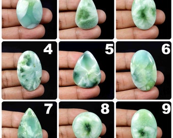 Sky Blue Hemimorphite Gemstone. Natural Hemimorphite Cabochon. (Larimar Pattern) Hemimorphite. Wholesale Hemimorphite Loose. Variation-2 EB