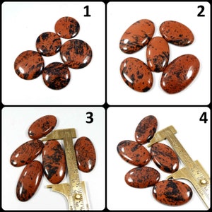 Natural Mahogany Obsidian Gemstone. Red Mahogany Obsidian. Mahogany Obsidian Cabochon. Mix Shape Mahogany. MGM-A