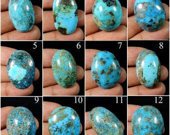 Cabujón de turquesa azul natural, piedra preciosa suelta para la fabricación de joyas.