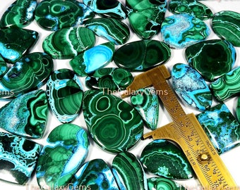 Malachite Chrysocolla Gemstone. Malachite Chrysocolla Wholesale Lot Bulk. Natural Green Blue Malachite Chrysocolla Cabochon. Up To 5000 Cts.