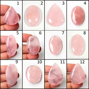 Rozenkwarts edelsteen. Geweldige ~ roze rozenkwarts. Natuurlijke rozenkwartscabochon. Mixvorm groothandel rozenkwarts los voor sieraden:
