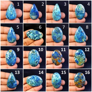 Blue Azurite Cabochon. Azurite. Natural Azurite. Beautiful~ Azurite Gemstone.  Handmade Polished Azurite Crystal For Jewelry & DIY.