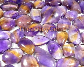 Ametrin. Gelb Lila Ametrin. Natürliches Bio Color Ametrin Cabochon. Ametrin Edelstein. Polierte Ametrine Massengroßhandelsmenge bis zu 5000Cts