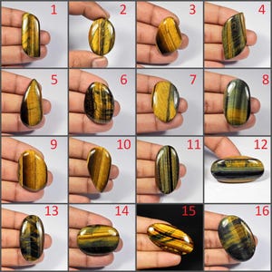 Amazing~ Geel flitsend tijgeroog. Natuurlijke tijgeroog-edelsteen. Gele tijgeroogcabochon. Groothandel tijgeroog voor sieraden. Variatie. TEM-03