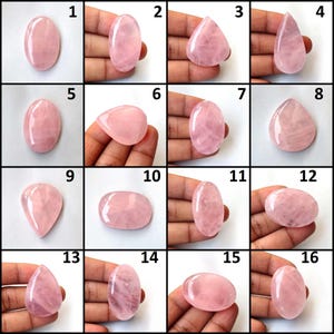 Geweldige ~ roze rozenkwarts. Natuurlijke rozenkwarts edelsteen. Rozenkwarts cabochon. Groothandel rozenkwarts los voor sieraden. RSM-