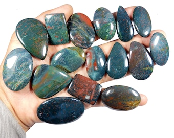 Green Red Bloodstone. Awesome~ Natural Bloodstone Cabochon. Bloodstone Gemstone. Wholesale Mix Shape Bloodstone Loose For Jewelry.