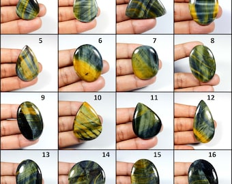 Toppest~ Tiger Eye Cabochon. Natural Blue Tiger Eye. Blue Tiger Eye Gemstone. Mix Shape polished Tiger Eye Jewelry Use.