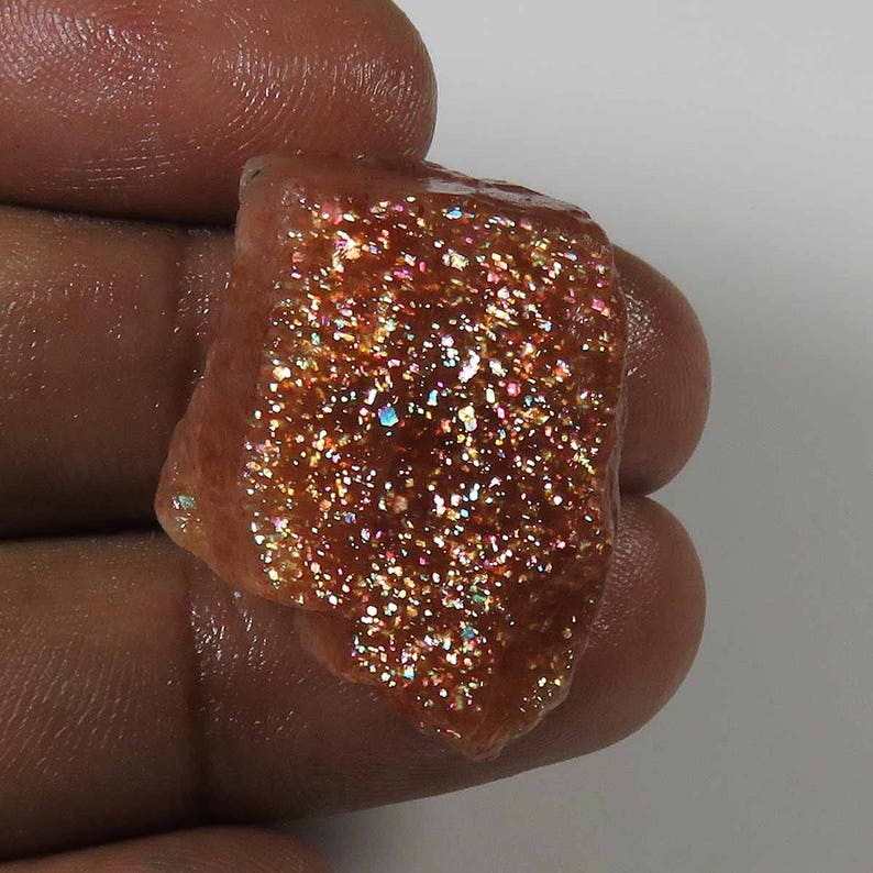 Red Sunstone For Jewelry Natural Sunstone Gemstone Rainbow Sparkle Sunstone MX#95 Sparkle Sunstone Cabochon Rough 45 Cts Top Rarest!