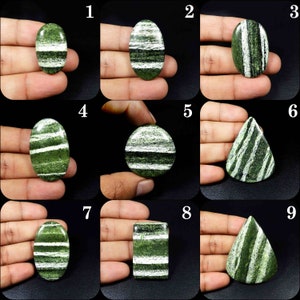 Green Strips Design Green Opal. Swiss Opal Gemstone. Natural Swiss Opal Cabochon. Wholesale Swiss Opal. Variation SP-A