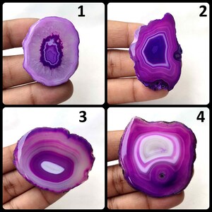 Massive~ Purple Slice Druzy Geode Cabochon. Purple Agate Slice Gemstone. Natural Slice Agate Druzy Gemstone. Agate Slice Cabochon Variation
