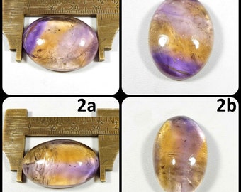 MASSIVE ~ natürlicher Ametrin Cabochon. Gelb Lila Ametrin Edelstein. Bio Color Ametrin Geschmeidig. Lila Ametrin lose für Schmuck. ANM-B