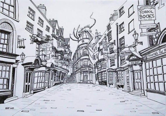 Diagon Alley Coloring Pages