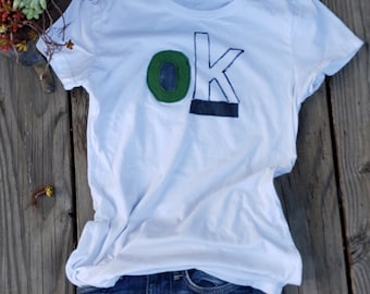Short Sleeve T-shirt 100% Organic Cotton Garment Dye Handmade