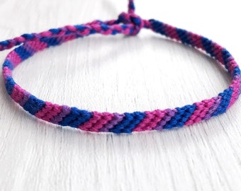 Bransoletka Bi Pride, prezent w postaci biżuterii biseksualnej, bransoletka na kostkę dla osób LGBT Pride
