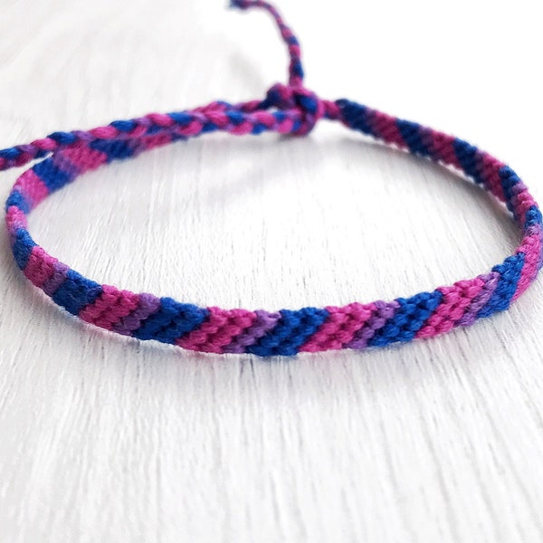 Bi pride bracelet Bisexual jewelry gift Queer LGBT pride anklet armband