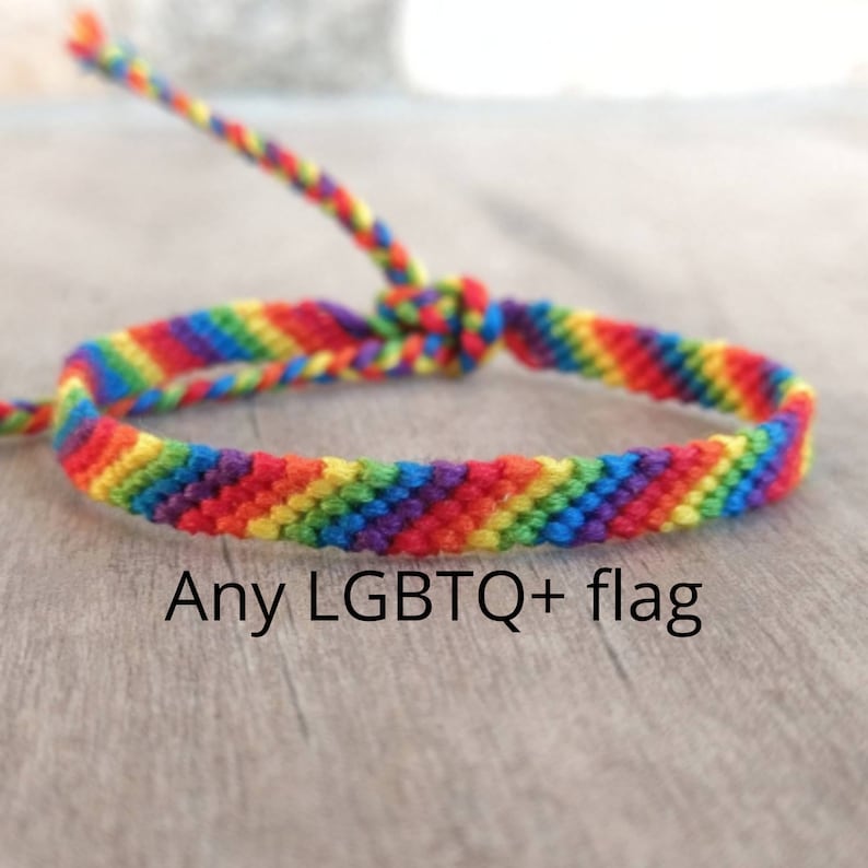 HBTQ-armband Gay pride-smycken Transsexuell bisexuell lesbisk gåva Queer armband fotlänk bild 1