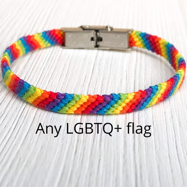 LGBT bracelet Gay pride jewelry Nonbinary bisexual trans lesbian gift
