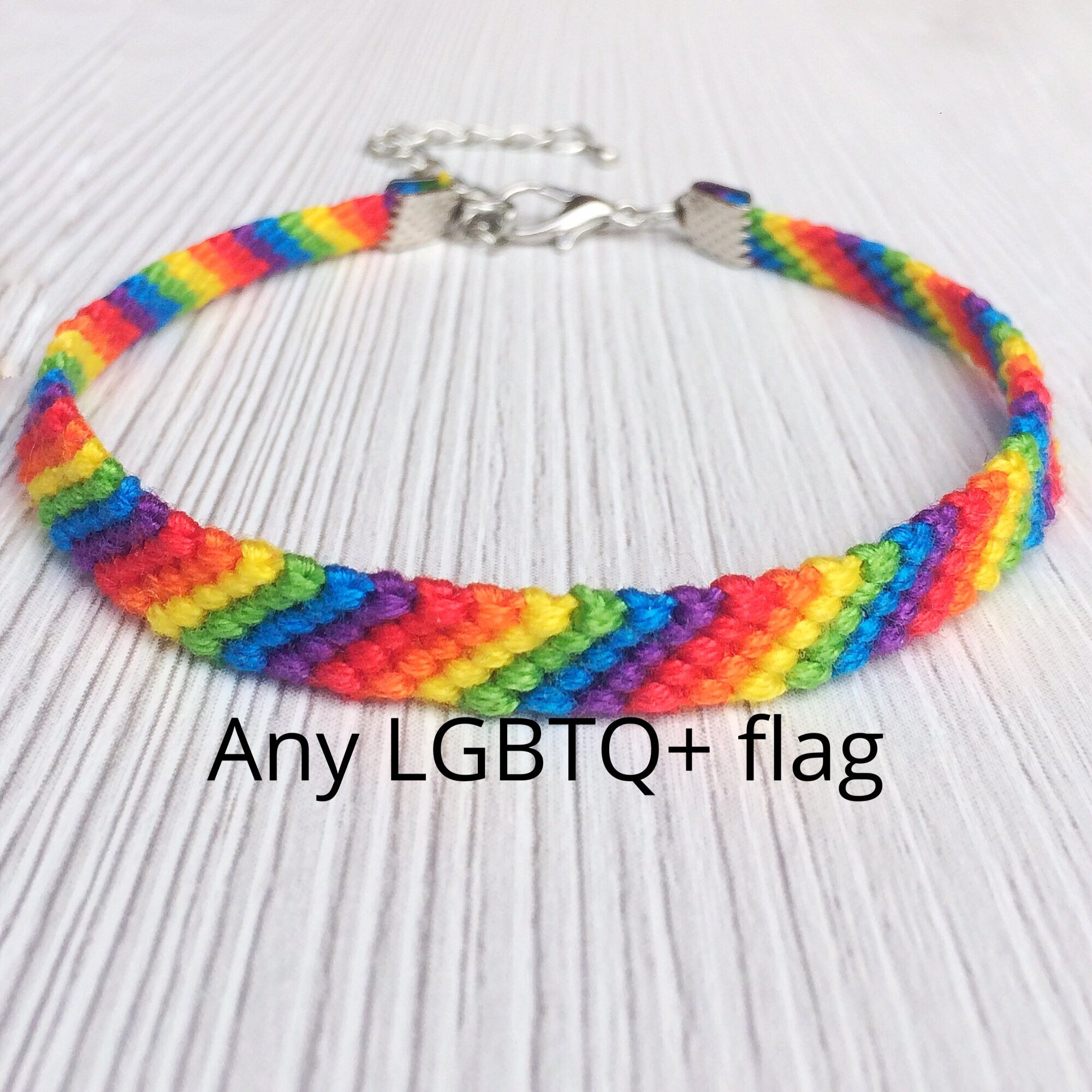 Make a bracelet with me crochet fiberart bracelet pride Perf   TikTok