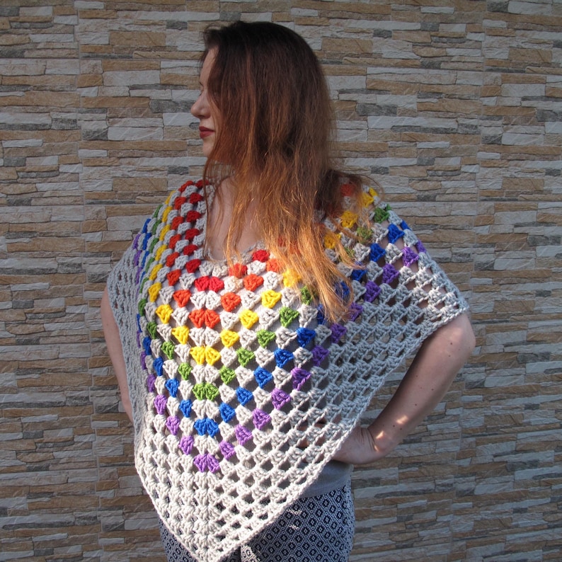 LGBT pride poncho Gay trans asexual pansexual lesbian girlfriend gift for Christmas