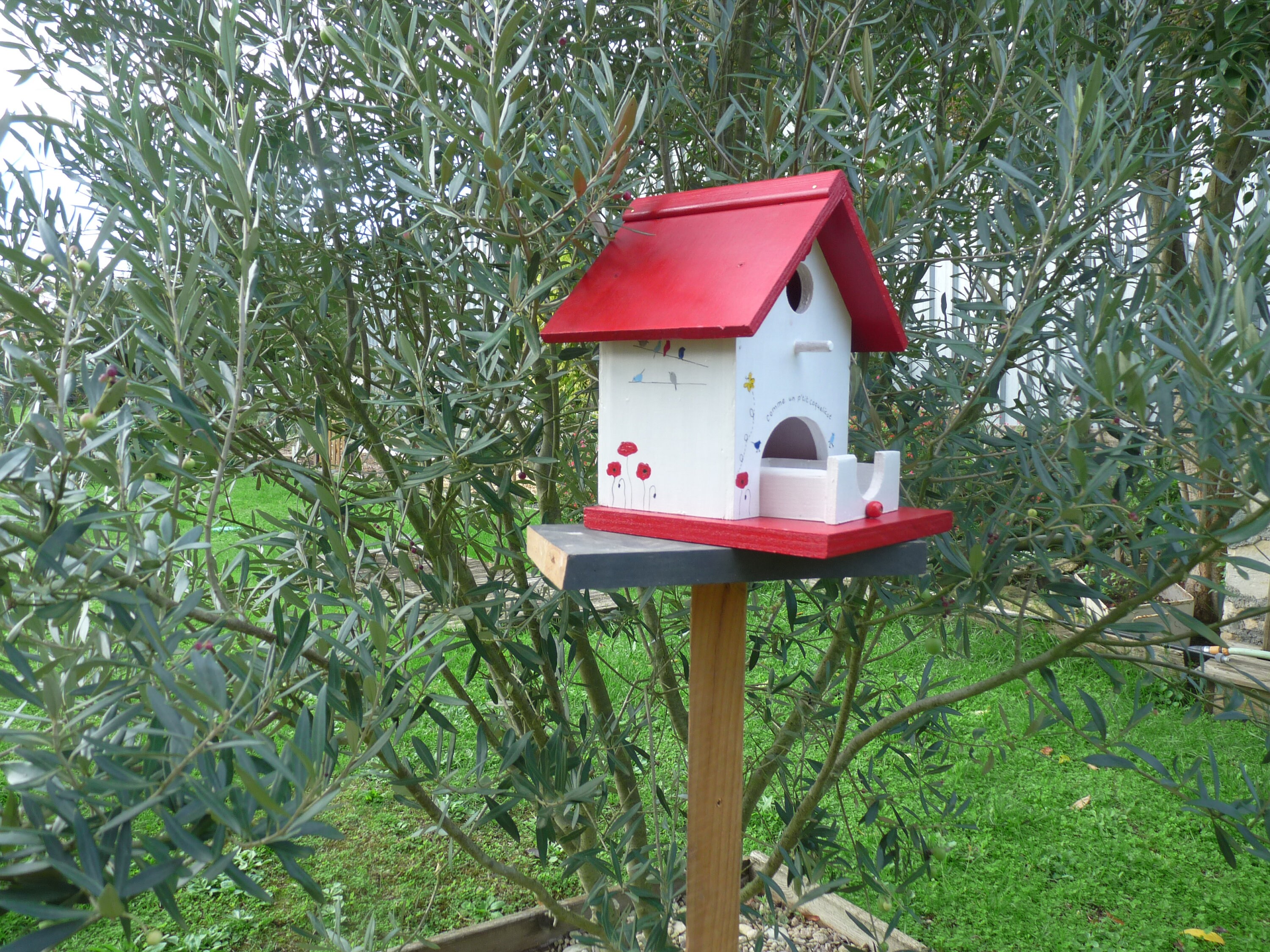 Nichoir, Mangeoire, Maison Oiseaux, Abri Oiseaux, Jardin Extérieur, Décoration, Distributeur Graines