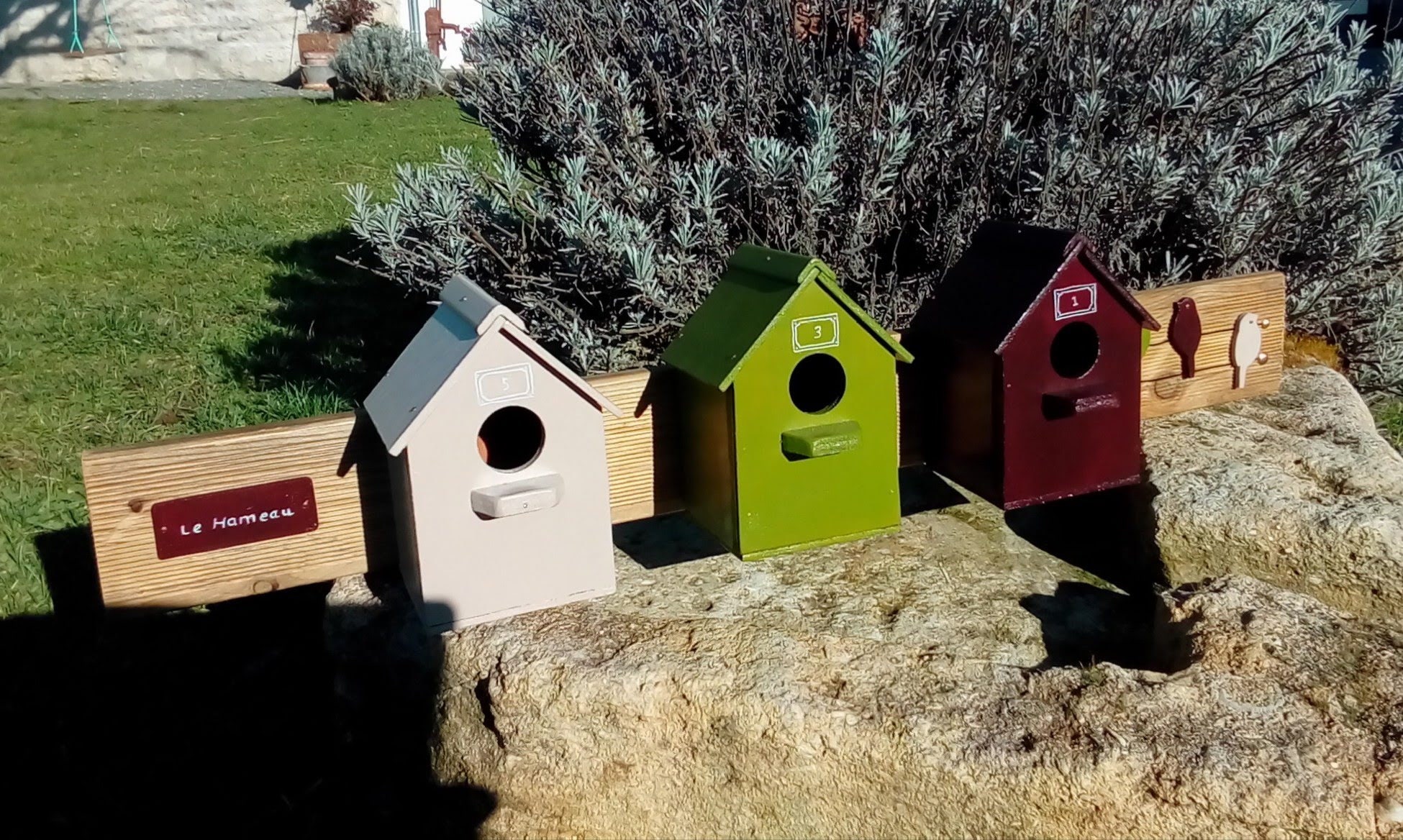 Nichoir Mangeoire Maison Oiseaux Jardin Extérieur Décoration Distributeur Graines