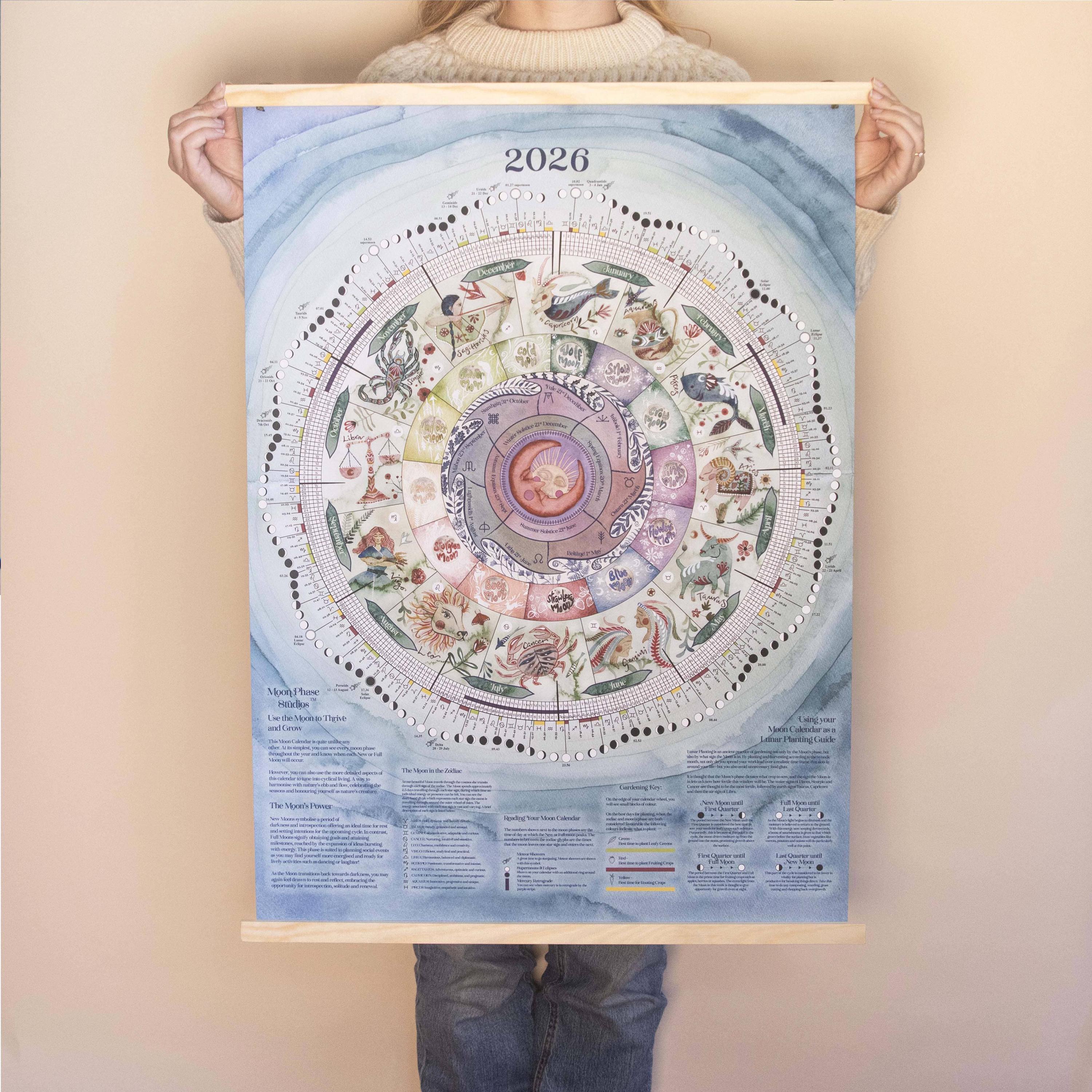 2026 | Large Moon Calendar - Etsy