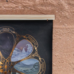 Small Wooden Adhesive Poster Hanger for Art prints