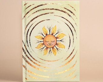 Sunshine Jotter: Cuaderno A5 rayado con lámina de cobre