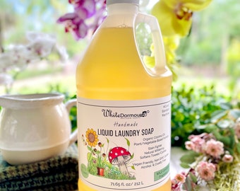 Liquid Laundry Soap HE Standard Washing Machines Coconut Oil Soap for Cleaning with Plant Based Ingredients Natural Laundry Soap Wild Garden