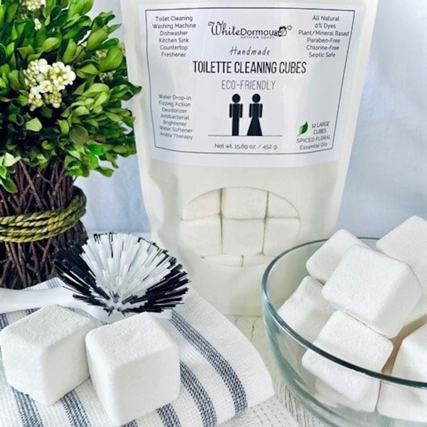 Toilet Cleaning Cubes Eco-Friendly Household Multi-Purpose Cleaning Tablets All Natural for an Enjoyable Clean and Healthier Environment