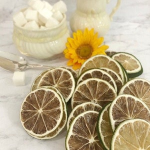 Dried Lime Fruit Slices Hand Baked Dehydrated Slowly Perfect for Soap Making Potpourri Packaging Zest Garland 20 Slices Per Package
