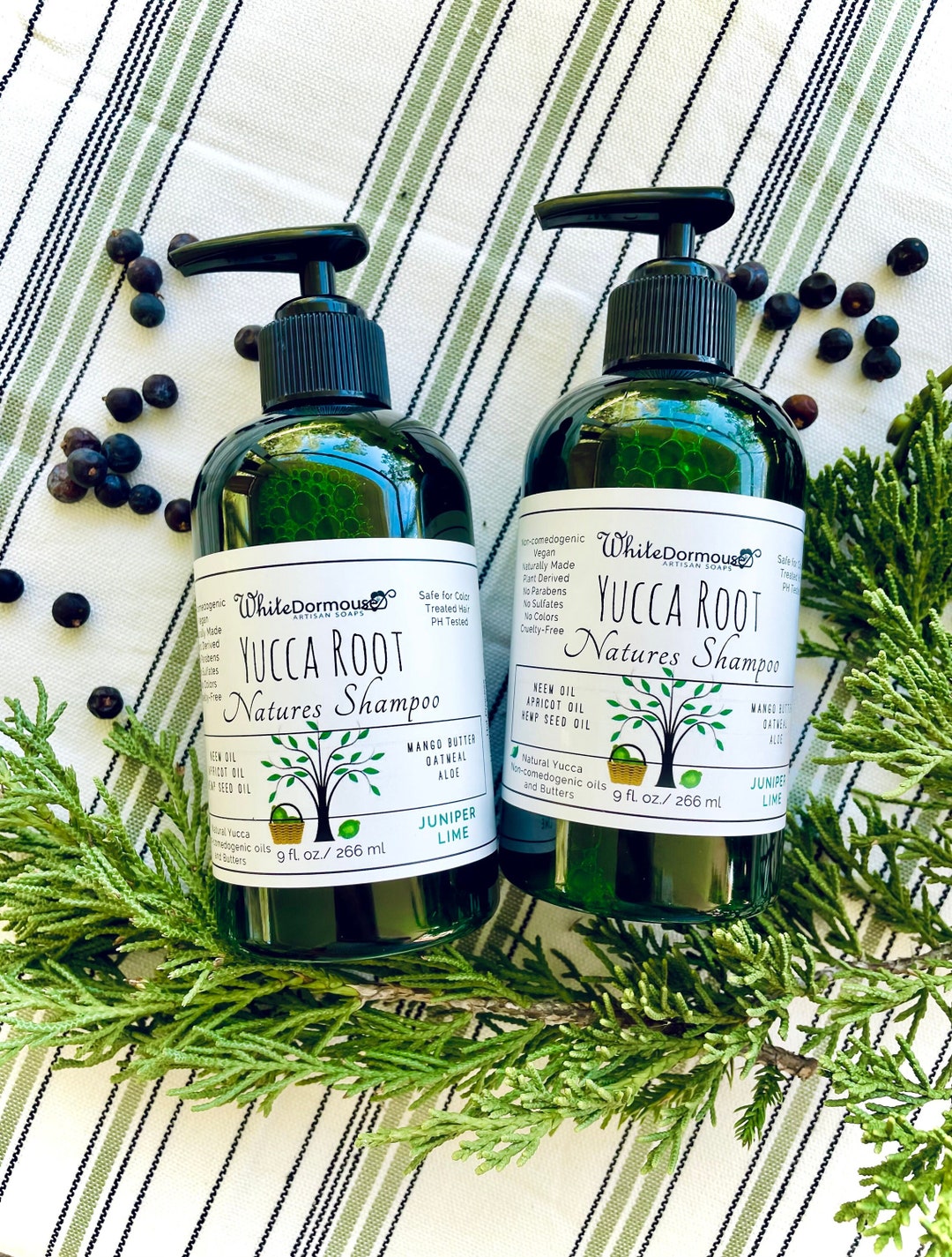 Yucca Root Shampoo Juniper Lime Vegan Friendly Noncomedogenic