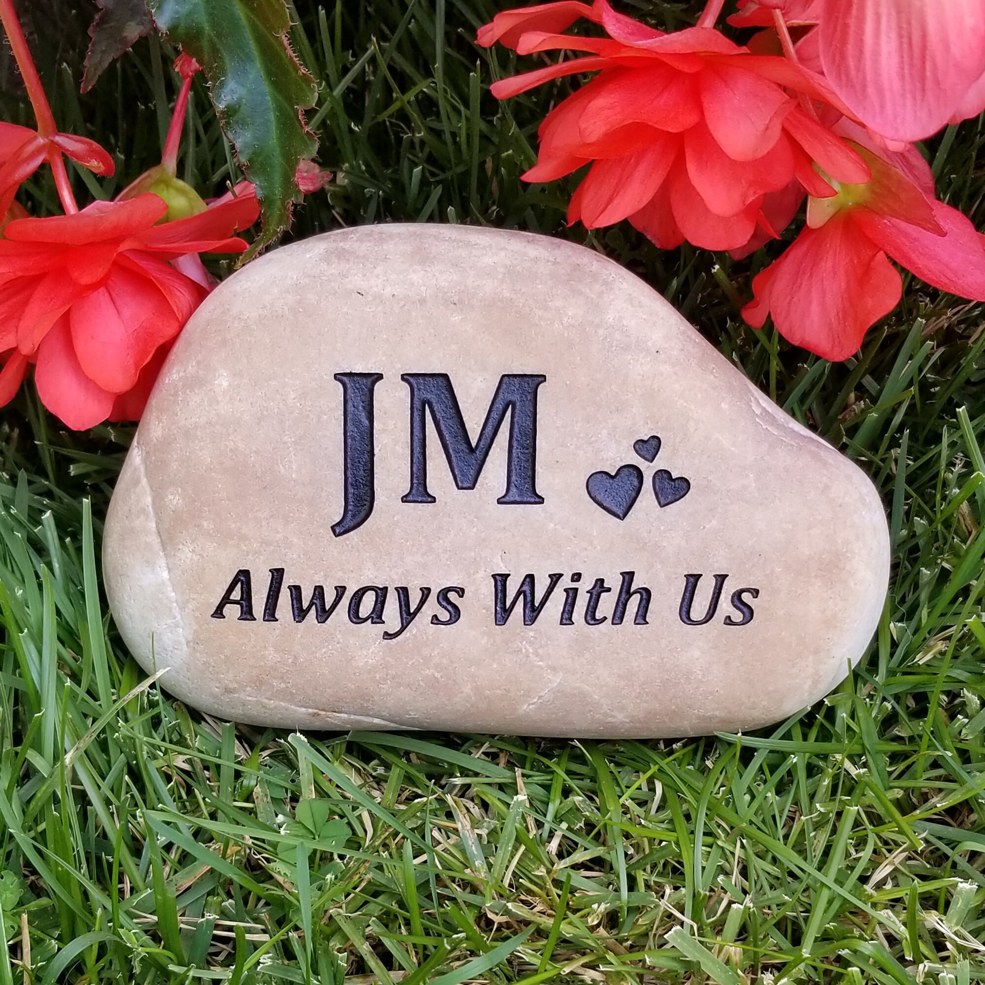 Pet memorial stone 6 to 8 inch wide natural river rock pet Etsy