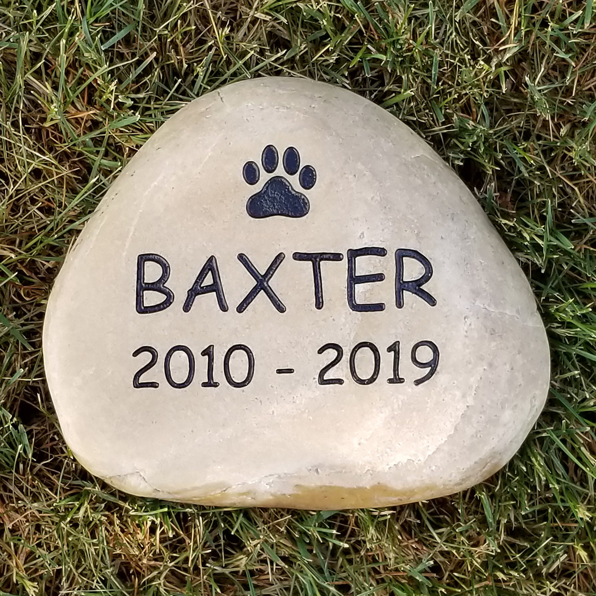Pet memorial stone 6 to 8 inch wide natural river rock pet Etsy