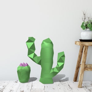 3D Model -Cactus PAls You get STL and OBJ file to use with 3d printer or in pepakura to make patterns