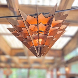 Star Lampshade 3D Cut  Ffile template. Digital download PDF, SVG for DIY deco. Use with laser cutter, cnc router or scroll saw