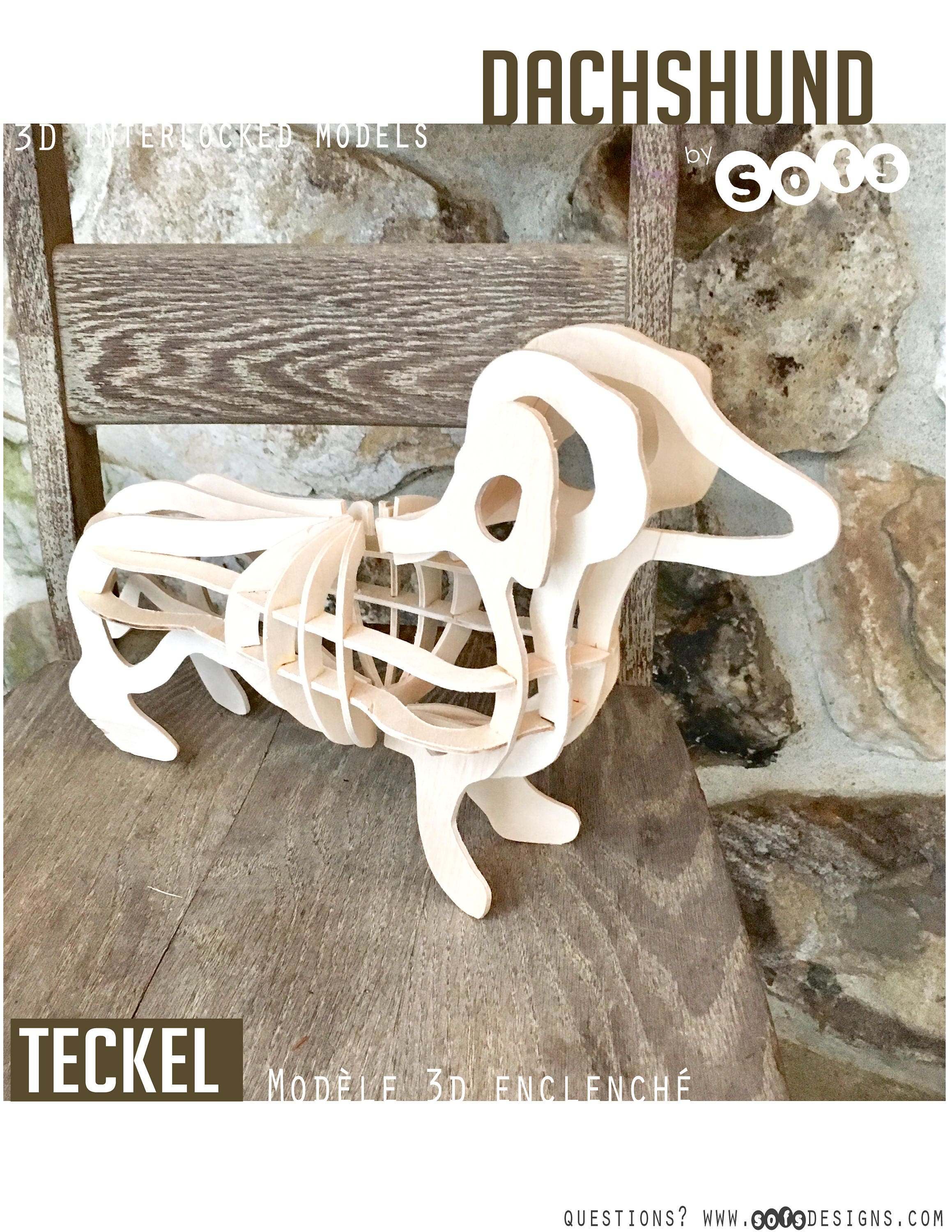 Dachshund Dog Wood Template Digital Download Template To Diy Modern Sculpture Use With Laser Cutter Cnc Router Or Scroll Saw