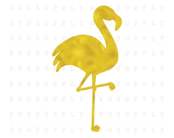 Golden Flamingo in Foil SVG Cut File vinyl decal for silhouette cameo cricut iron on transfer on mug shirt fabric design for all ages