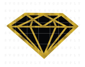 Diamond SVG Cut File vinyl decal for silhouette cameo cricut iron on transfer on mug shirt fabric design for all ages