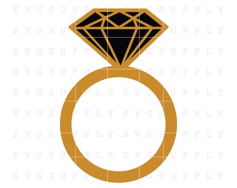 Gold Diamond Ring SVG, and ring glitter svg Cut File vinyl decal for silhouette cameo cricut iron on transfer on mug shirt fabric design