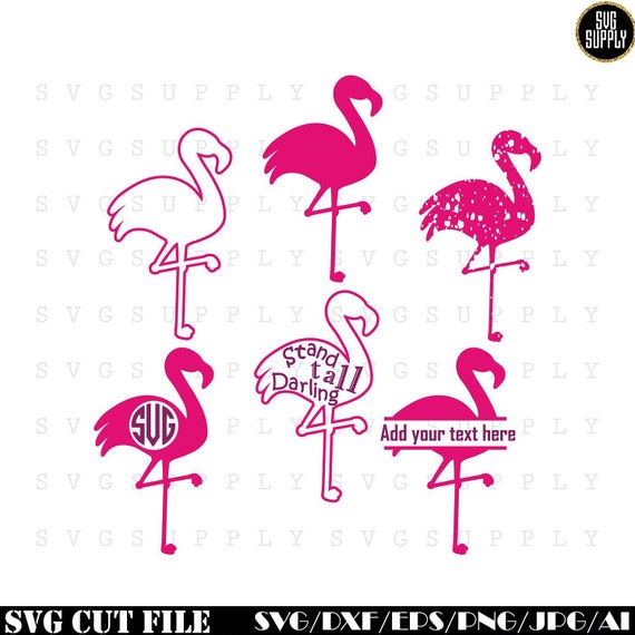 Download Flamingo Svg Flamingo Monogram Svg Flamingo Distressed Etsy