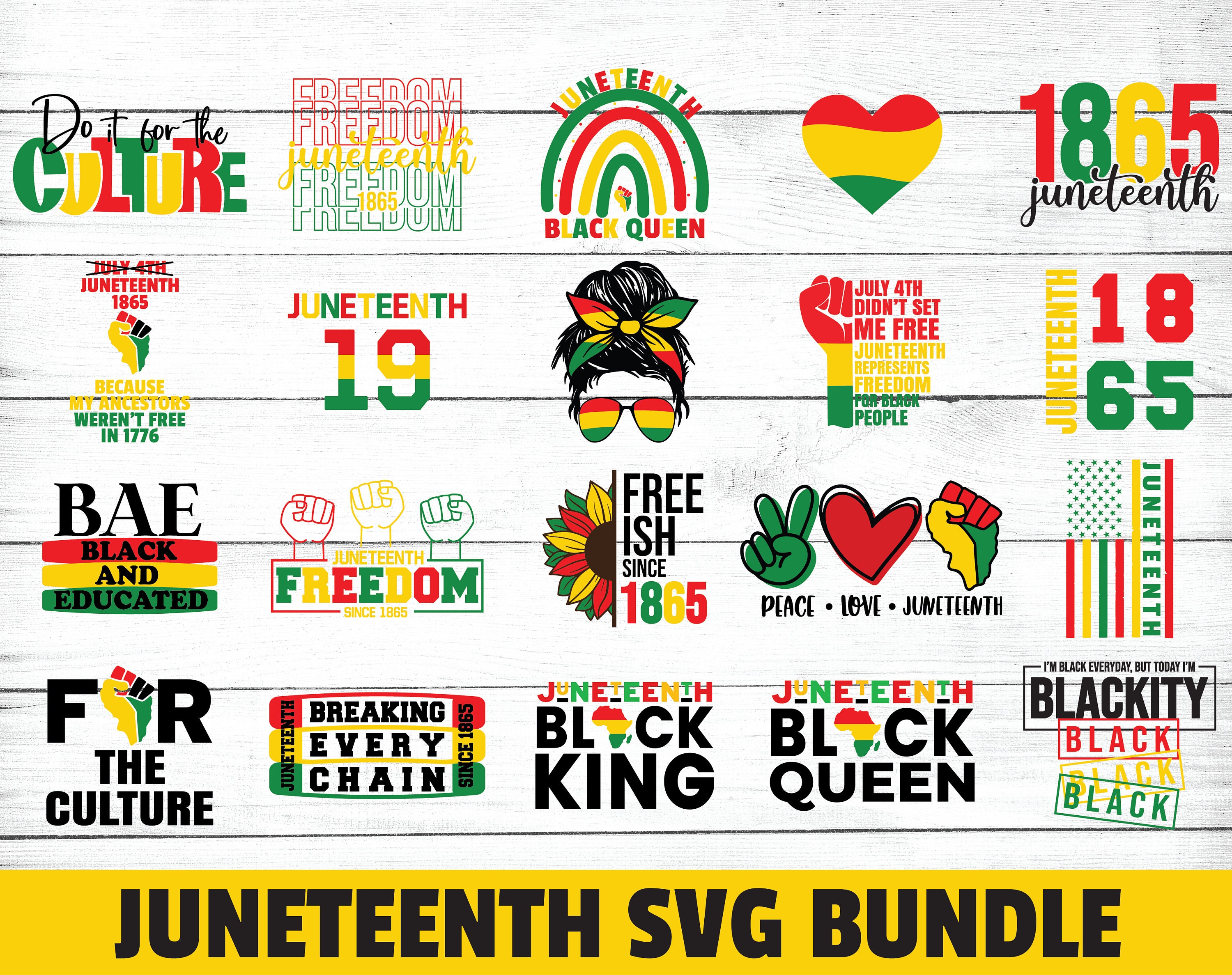 Juneteenth SVG Bundle Freedom Day SVG Cut File Vinyl Decal for - Etsy