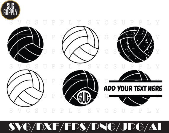 Volleyball SVG Volleyball Monogram SVG Cut File vinyl decal | Etsy