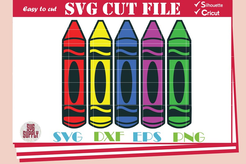 Crayon SVG Crayons Set SVG Cut file vinyl decal for | Etsy