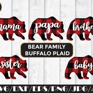Bear Buffalo Plaid Sublimation fichier, Christmas Bear SVG, Noël svg, Bear svg Cut File pour silhouette camée cricut fer sur le transfert